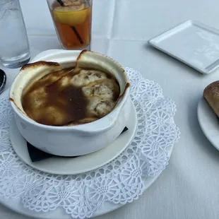 French onion soup and fresh bread!