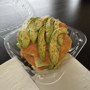 Salmon, Avocado, &amp; Cream Cheese Bagel