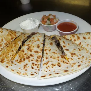 quesadillas with salsa