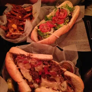 Moist tender beef on the Philly Cheesesteak. Great flavor. Now THIS is the way it should taste! Nice cool dining in back.