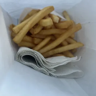 French Fries well done no salt