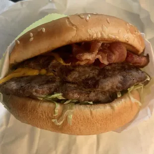Double Cheeseburger with Bacon