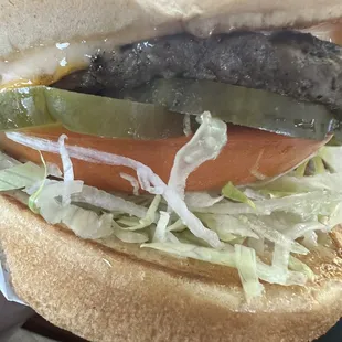 Junior Cheeseburger up close...yum