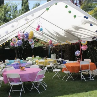 Canopy tables chairs