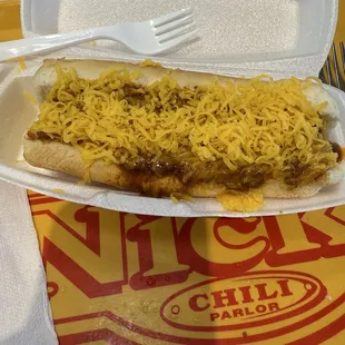 Original chili dog, no onion