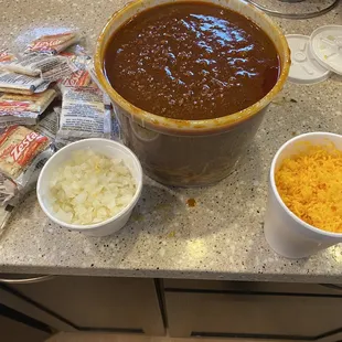 Half gallon chili to go