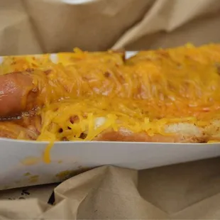 Chili cheese dog