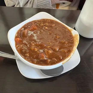 The best beef barley soup I have ever tasted.