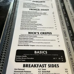 Breakfast Menu