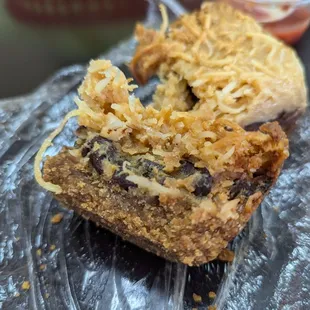 Cross section layers of coconut bar