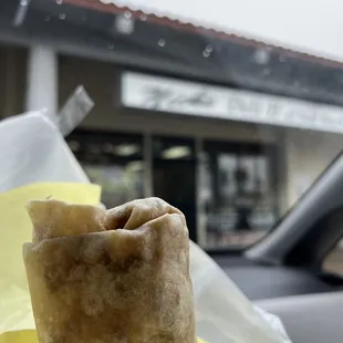 a burrito in a wrapper