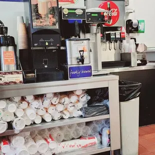 They also serve coffee and fountain drinks. Lots of variety.