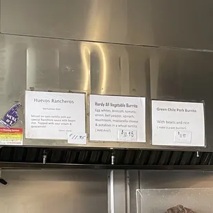In addition to their main menu