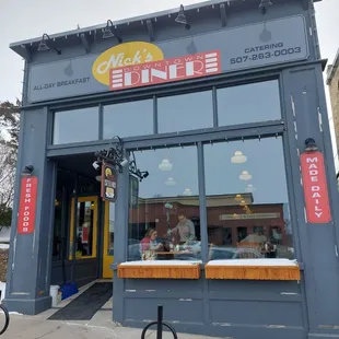 the front of the restaurant