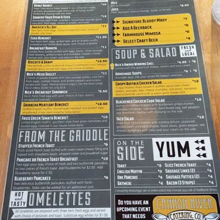Menu page 1