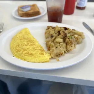 Cheddar and provolone omelette. I came here as a child many years ago.