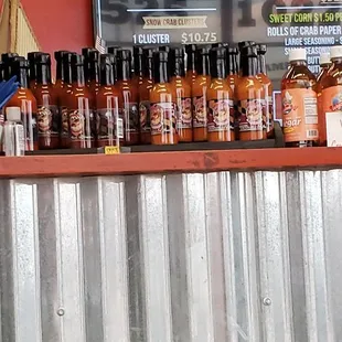 Assorted condiments for sale