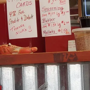 Cash is preferred and better as they charge a  4 percent fee for credit/debit