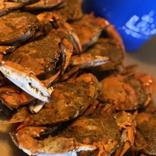 Steamed crabs
