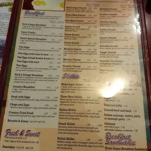 They have a full breakfast menu.