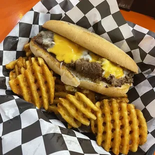 Three Nick&apos;s Triple Cheese Philly