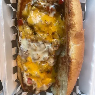 Triple cheesesteak sandwich  Nick&apos;s Triple Cheese Philly