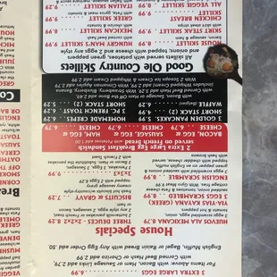 the menu