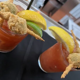 NICK&apos;S Laguna Beach, CA!  Hi!  Good Morning!  Nick&apos;s Breakfast Eye Openers~ Bloody Mary w/Fried Blue Cheese Olive =$14