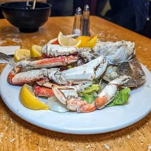 cracked crab $45 w/roast garlic butter