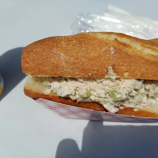 a sandwich and a drink