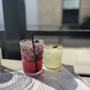 Black and Blue Mojito and Margarita