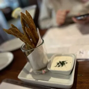 Asparagus fries. Very good!