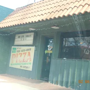 the front of the restaurant