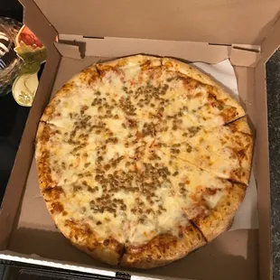 Ground sausage with cheese