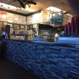 Order counter with menu