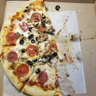 Med size reg. Toppings