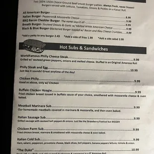 the menu