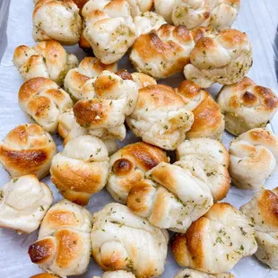 Fresh garlic knots