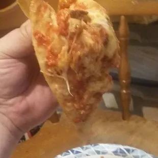 sloppy nasty undercooked pizza stay away