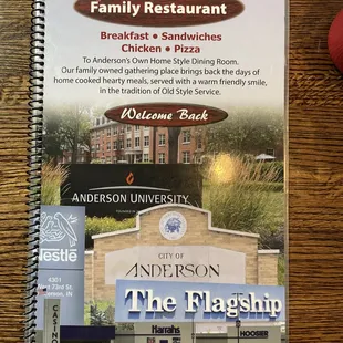 Nick's menu - Front Cover