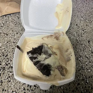 a container of ice cream