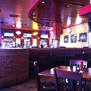 From the back looking at the bar.