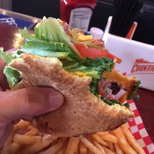 The fried-egg burger was so good that I ate half of it before I took a photo!