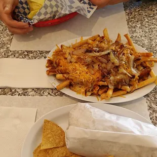 Chili Cheese Fries, Breakfast Burrito