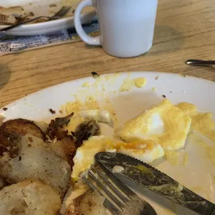 half eaten breakfast