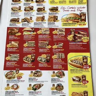 ramen and noodles, menu