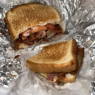 a half eaten sandwich