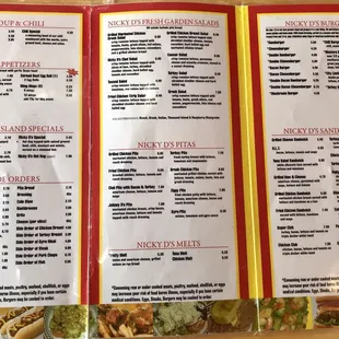Nicky D&apos;s Menu