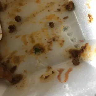 Hot fries melt styrofoam