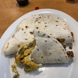Breakfast tacos (sausage)